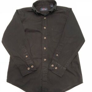 Class Club Boys Button Down Dress Shirt Black Size 5